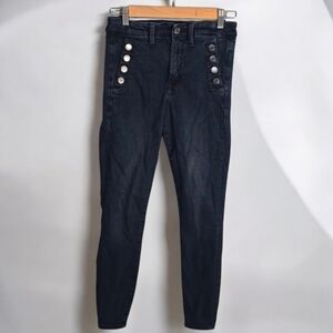 GAP Skinny Jeans Womens Size 2 Size 26 Dark Blue High Rise Universal Legging
